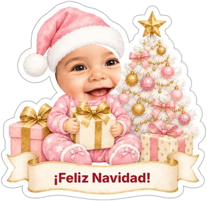 Mi primera Navidad con la cara del bebé