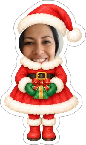 Mamá Noel con la cara de mamá