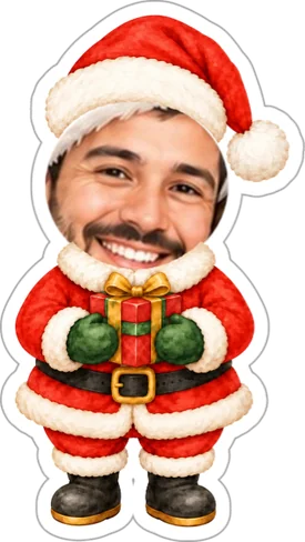 Papá Noel con la cara de papá